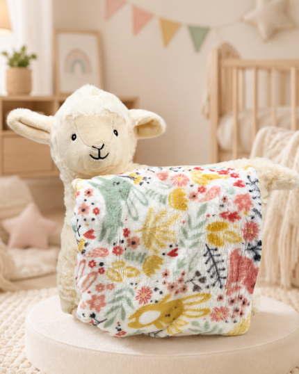 Baby Blanket with 3D Toy pillow Sheep